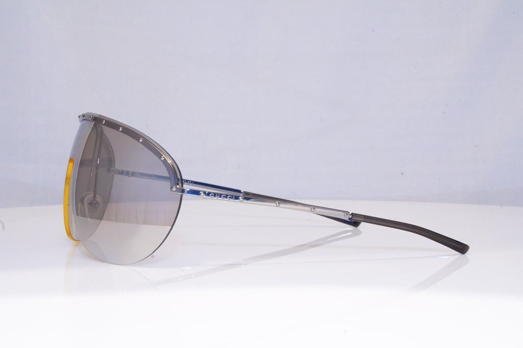 GUCCI Mens Womens Unisex Designer Sunglasses Silver Shield GG 2696 6LB 18071