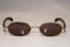DOLCE & GABBANA Vintage Mens Designer Sunglasses Brown Oval D&G 2019 206 16868