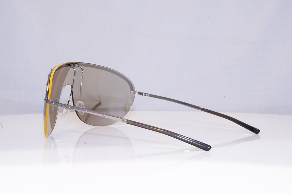 GUCCI Mens Womens Unisex Designer Sunglasses Silver Shield GG 2696 6LB 18071
