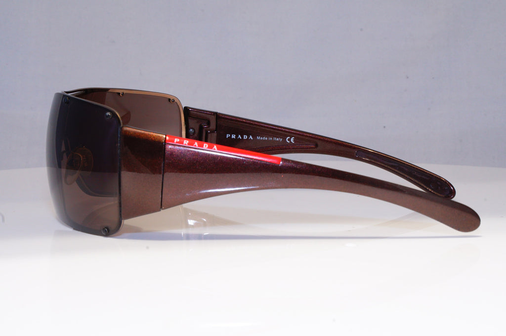 PRADA Mens Designer Sunglasses Brown Shield SPS 51G 4AC-8C1 20232