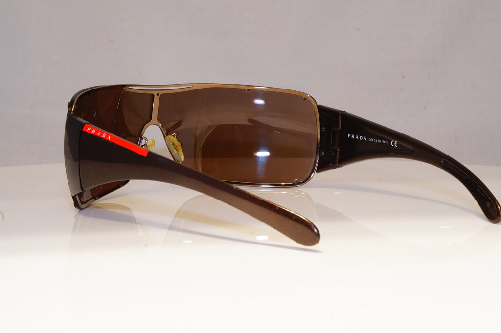 PRADA Mens Designer Sunglasses Brown Shield SPS 51G 4AC-8C1 20232
