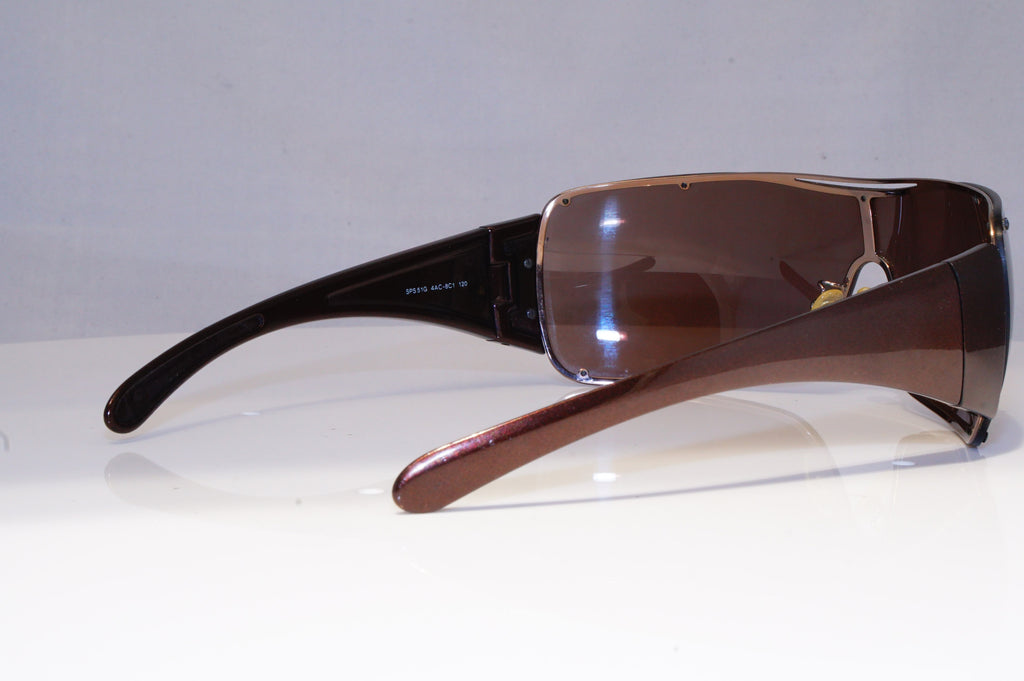PRADA Mens Designer Sunglasses Brown Shield SPS 51G 4AC-8C1 20232