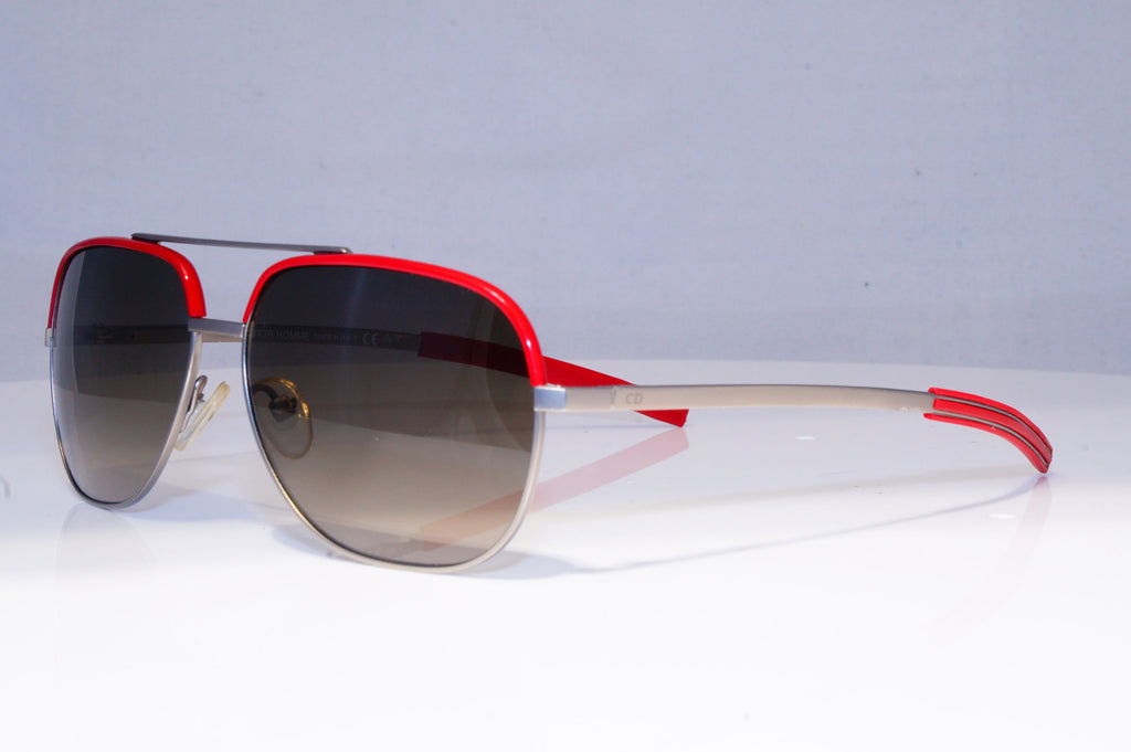 DIOR Mens Designer Sunglasses Silver Pilot RED 0165S OANHA 20234