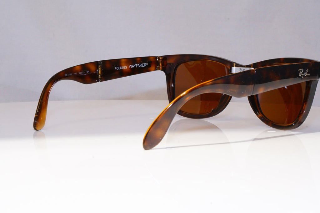 RAY-BAN Mens Womens Designer Sunglasses Brown Wayfarer FOLDING RB 4105 710 21224