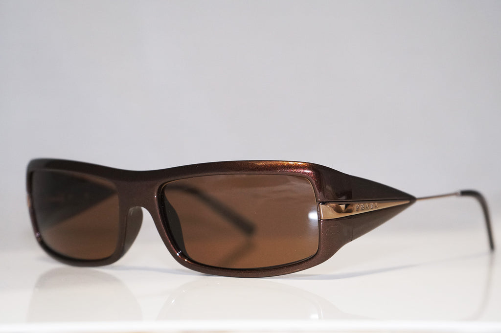 PRADA Mens Designer Sunglasses Brown Rectangle SPR 54I 1AB-6S1 12130