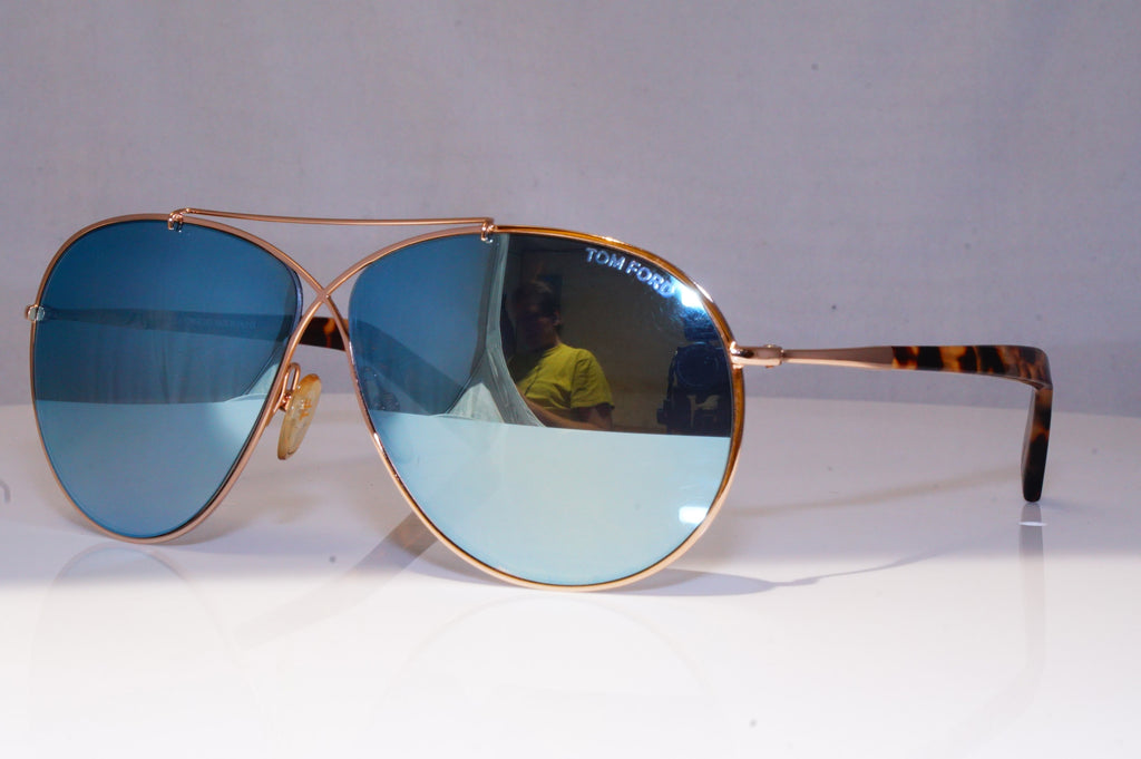 TOM FORD Womens Mirror Designer Sunglasses Gold Butterfly Eva TF374 28X 19075