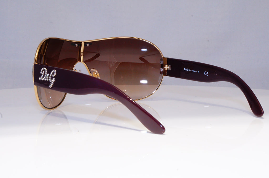 DOLCE & GABBANA Womens Diamante Designer Sunglasses Shield D&G 6022 176/13 20237
