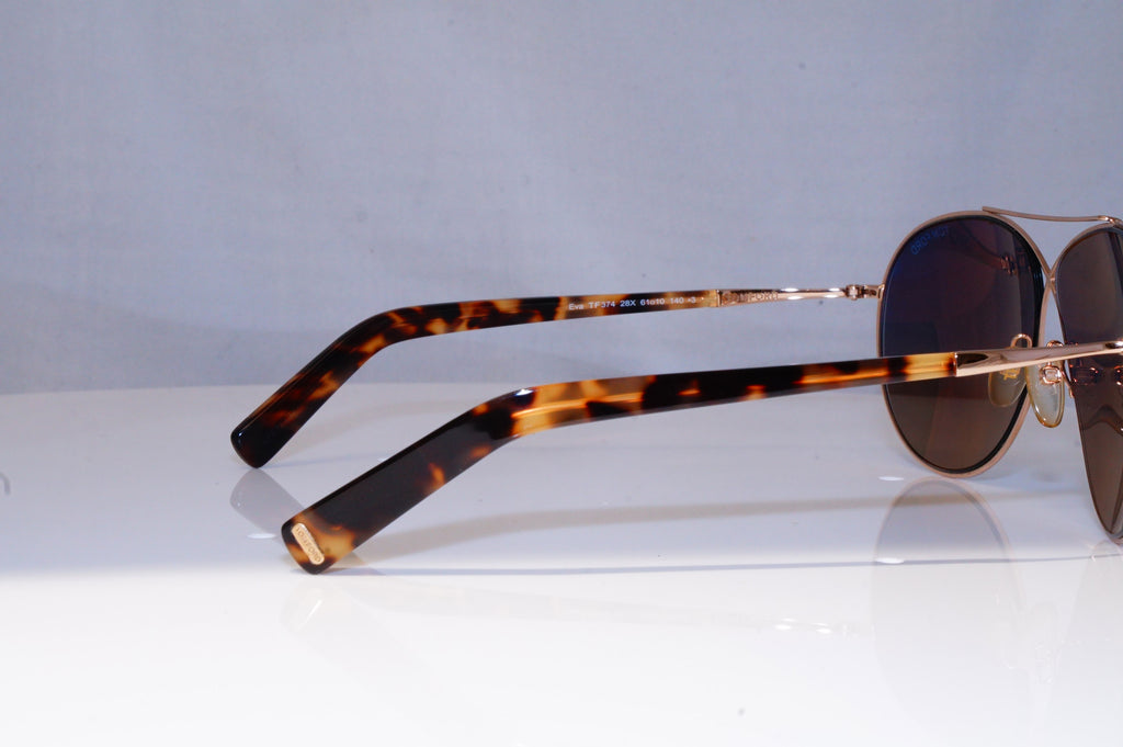 TOM FORD Womens Mirror Designer Sunglasses Gold Butterfly Eva TF374 28X 19075