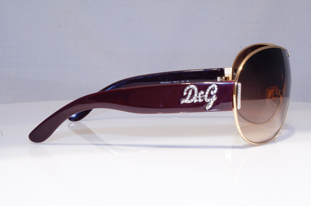 DOLCE & GABBANA Womens Diamante Designer Sunglasses Shield D&G 6022 176/13 20237