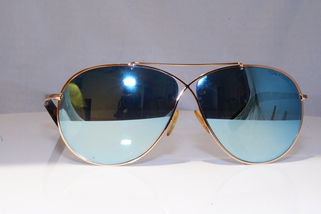TOM FORD Womens Mirror Designer Sunglasses Gold Butterfly Eva TF374 28X 19075