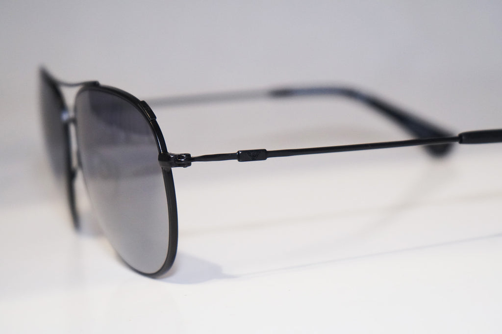 EMPORIO ARMANI Mens Designer Mirror Sunglasses Black Aviator EA 2010 3001 11943