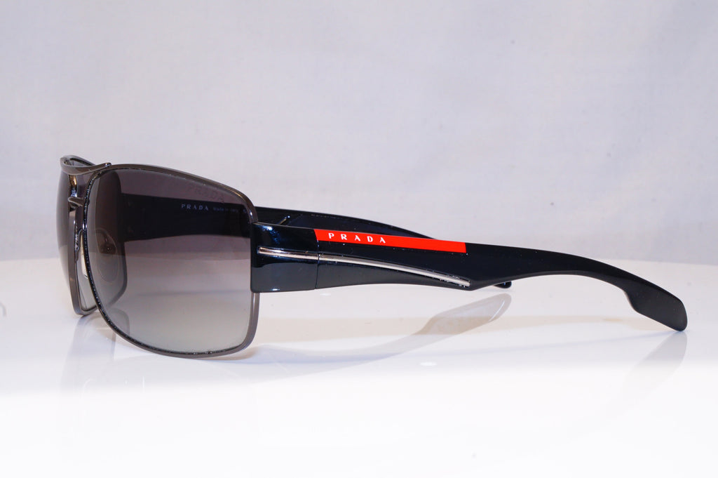 PRADA Mens Designer Sunglasses Black Wrap SPS 53N 5AV-3M1 18079