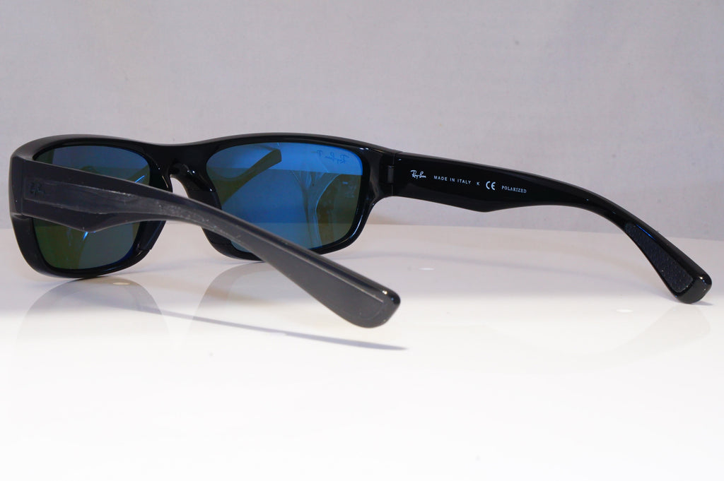 RAY-BAN Mens Polarized Designer Sunglasses Black Rectangle RB 4196 601/9A 21220