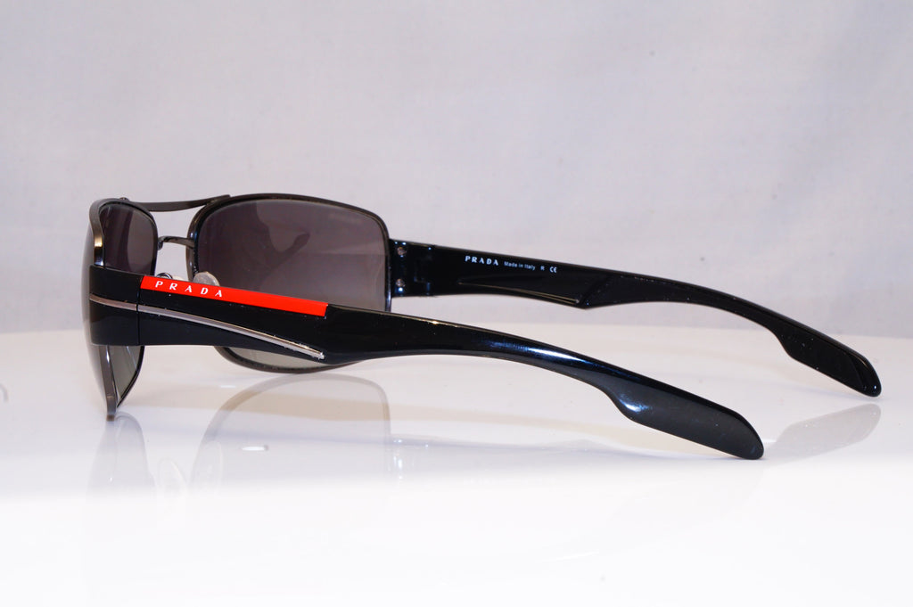 PRADA Mens Designer Sunglasses Black Wrap SPS 53N 5AV-3M1 18079