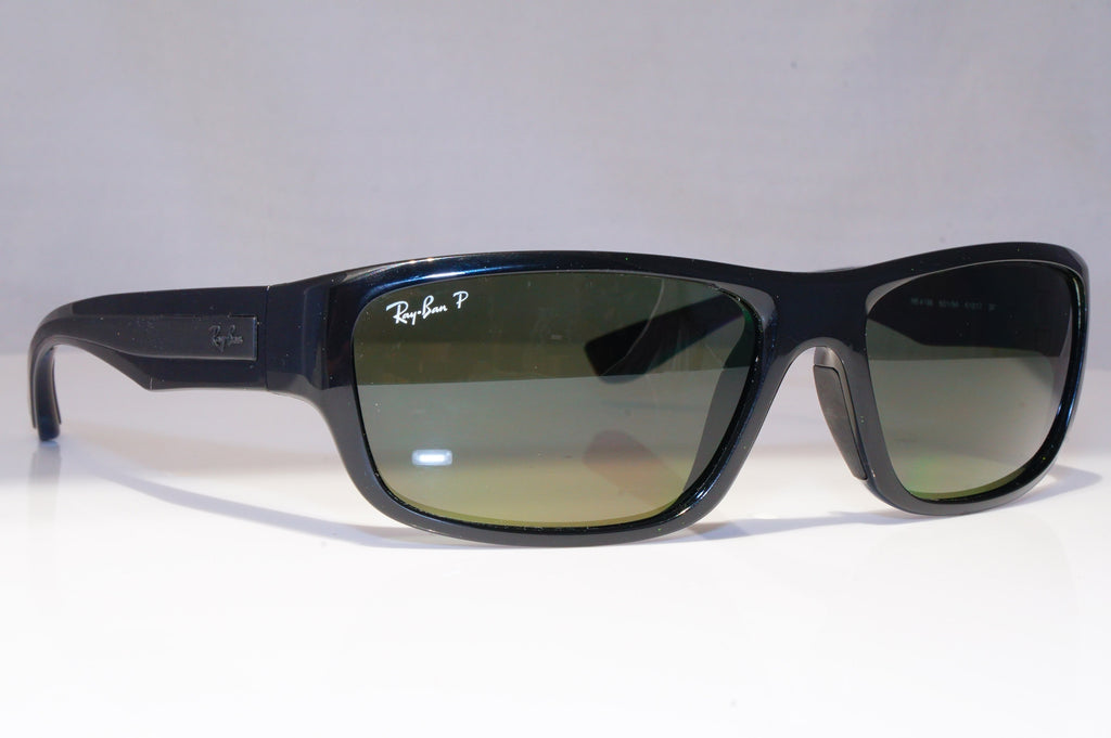 RAY-BAN Mens Polarized Designer Sunglasses Black Rectangle RB 4196 601/9A 21220