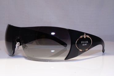 PRADA Womens Boxed Designer Sunglasses Black Shield SPR 16H 1AB-5D1 19089