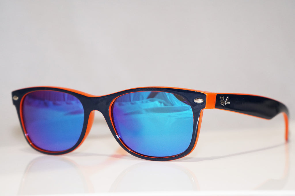 RAY-BAN Mens Designer Flash Mirror Sunglasses Blue New Wayfarer RB 2132 14253