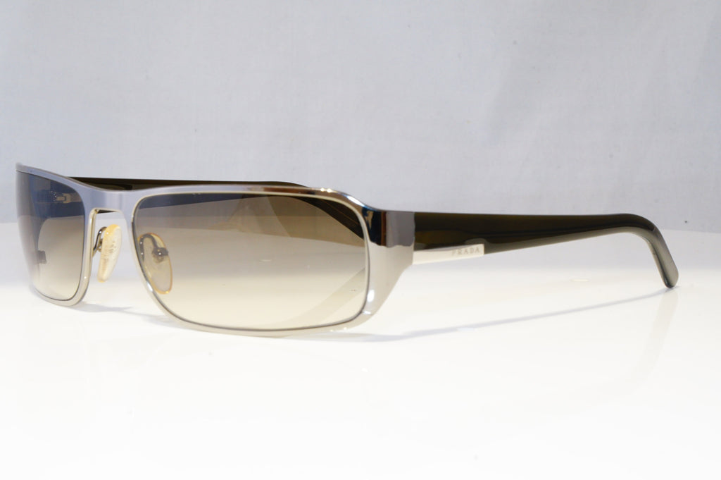 PRADA Mens Designer Sunglasses Silver Rectangle SPR 52F 5AV-4M1 21284