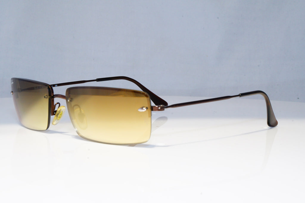 RAY-BAN Mens Vintage Designer Sunglasses Brown Rectangle RB 3199 014/8W 21283