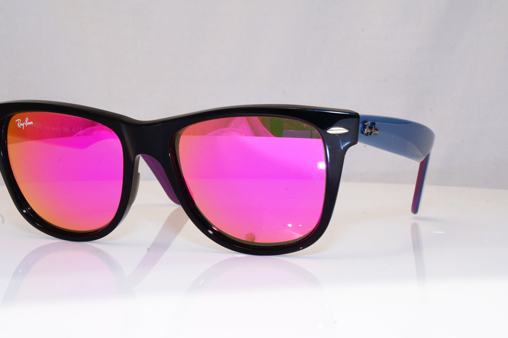 RAY -BAN Mens Mirror Designer Sunglasses Black Wayfarer RB 2140 1174/4T 17047