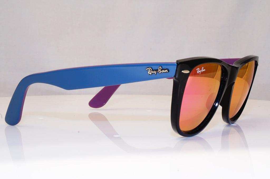 RAY -BAN Mens Mirror Designer Sunglasses Black Wayfarer RB 2140 1174/4T 17047