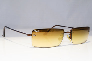 RAY-BAN Mens Vintage Designer Sunglasses Brown Rectangle RB 3199 014/8W 21283