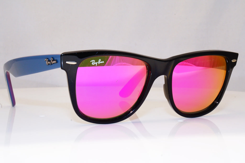 RAY -BAN Mens Mirror Designer Sunglasses Black Wayfarer RB 2140 1174/4T 17047