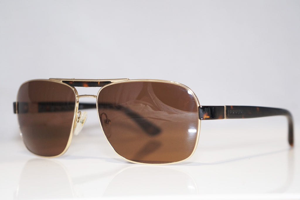 PRADA Mens Designer Sunglasses Brown Aviator SPR 55O ZVN-6S1 13689