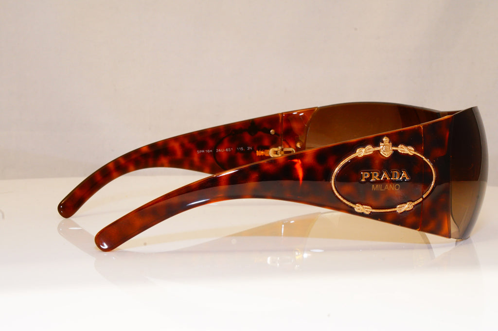 PRADA Mens Womens Unisex Designer Sunglasses Brown Shield SPR 16H 2AU-6S1 17056