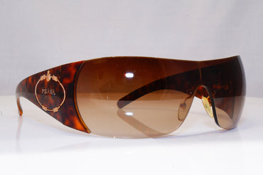 PRADA Mens Womens Unisex Designer Sunglasses Brown Shield SPR 16H 2AU-6S1 17056