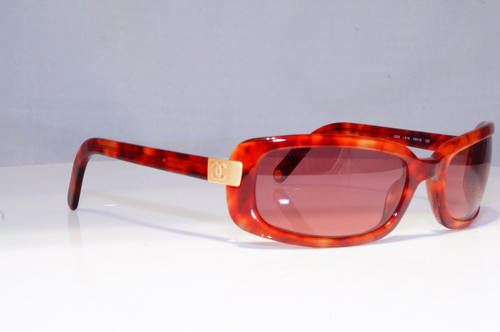 CHANEL Womens Vintage Designer Sunglasses Brown Rectangle 5026 616 20212