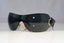 BVLGARI Womens Diamante Designer Sunglasses Black Shield 653-B 939/87 19177