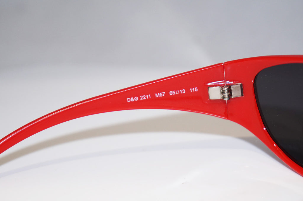 DOLCE & GABBANA Vintage Mens Designer Sunglasses Red Wrap D&G 2211 M57 10858
