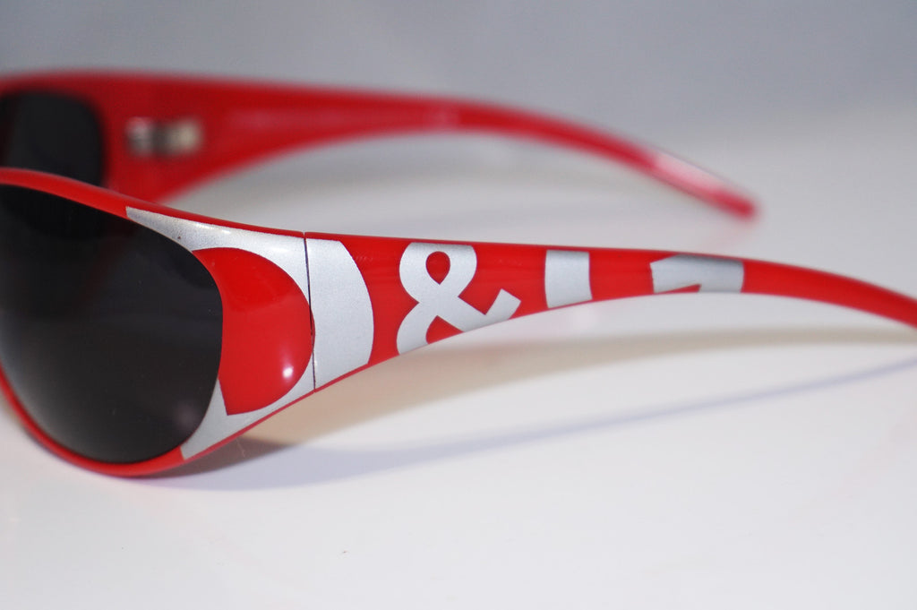 DOLCE & GABBANA Vintage Mens Designer Sunglasses Red Wrap D&G 2211 M57 10858