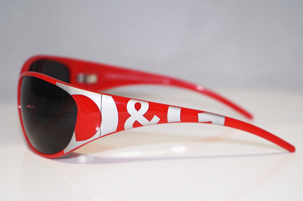 DOLCE & GABBANA Vintage Mens Designer Sunglasses Red Wrap D&G 2211 M57 10858