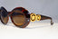 GIANNI VERSACE Womens Vintage 1990 Sunglasses Brown GOLD MEDUSA 418 900 21263