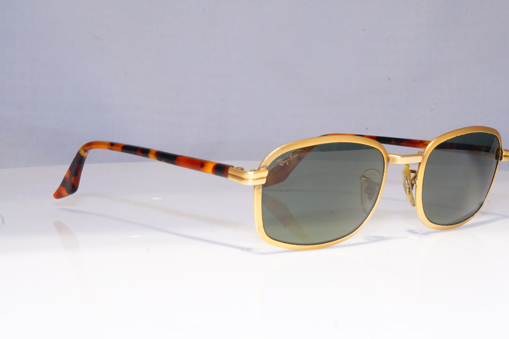 RAY-BAN Mens Vintage Designer Sunglasses Gold Rectangle W2849 BRN 20211