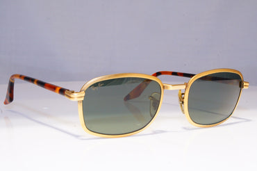 RAY-BAN Mens Vintage Designer Sunglasses Gold Rectangle W2849 BRN 20211