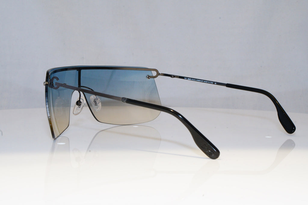 DOLCE & GABBANA Mens Designer Sunglasses Silver Shield D&G 2103 D76 19165