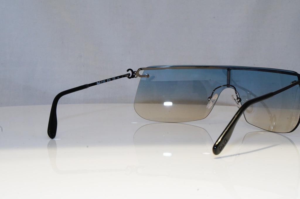 DOLCE & GABBANA Mens Designer Sunglasses Silver Shield D&G 2103 D76 19165