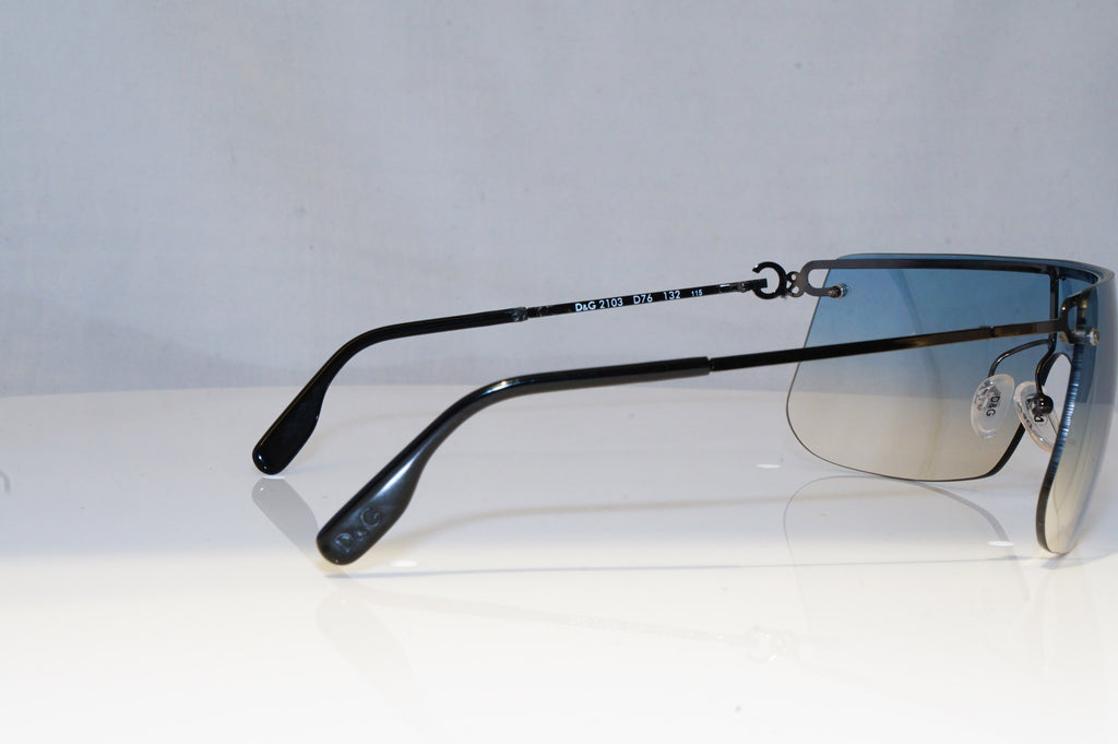 DOLCE & GABBANA Mens Designer Sunglasses Silver Shield D&G 2103 D76 19165