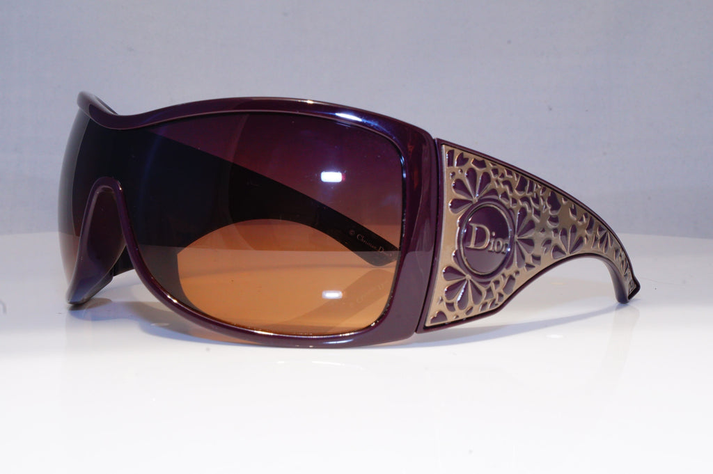 DIOR Womens Oversized Designer Sunglasses Brown Shield CHERRYTREE QEM71 20233