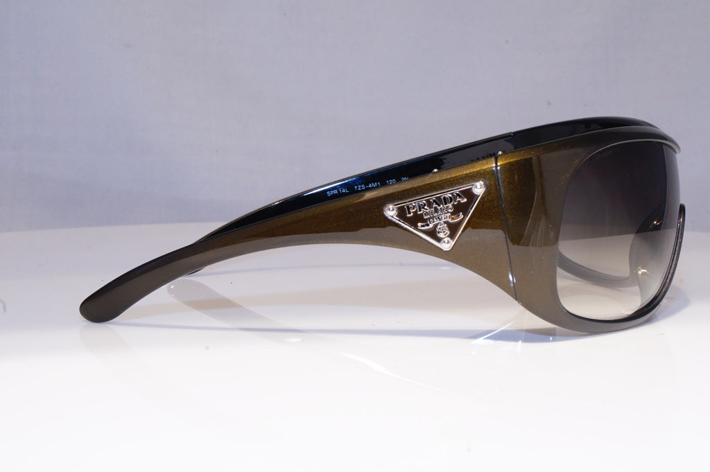 PRADA Mens Womens Boxed Designer Sunglasses Shield OLIVE SPR 14L 7ZS-4M1 20225