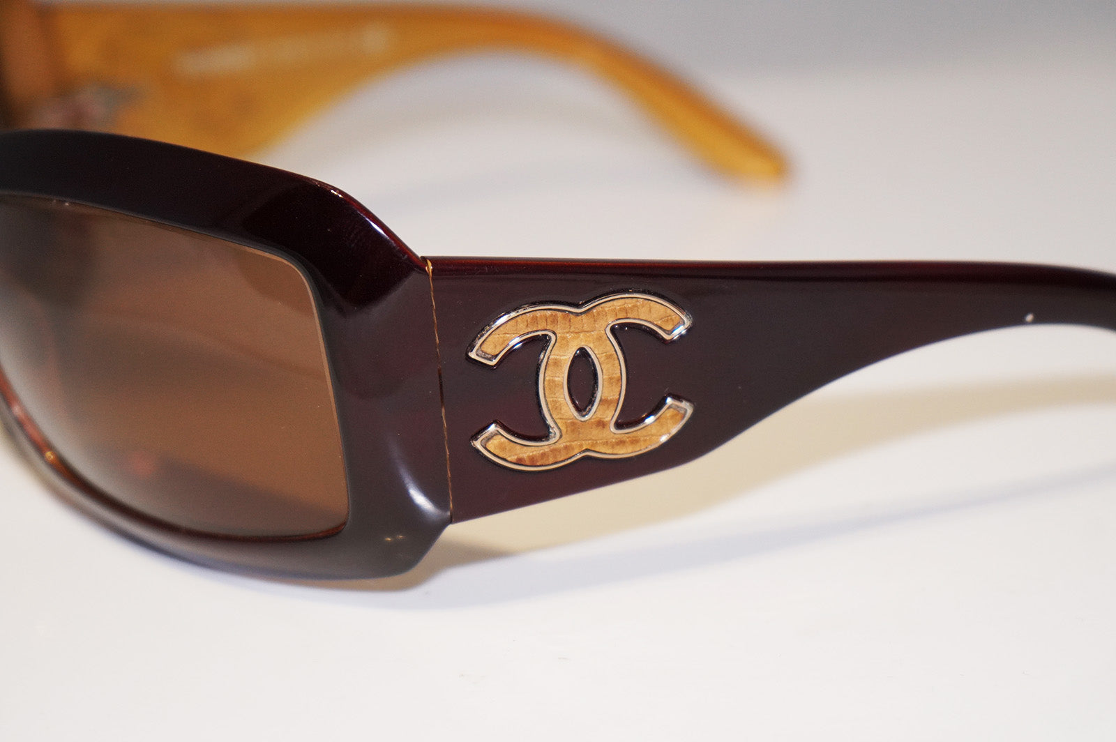 Shop CHANEL Women's Sunglasses with Golden Frame - Brown