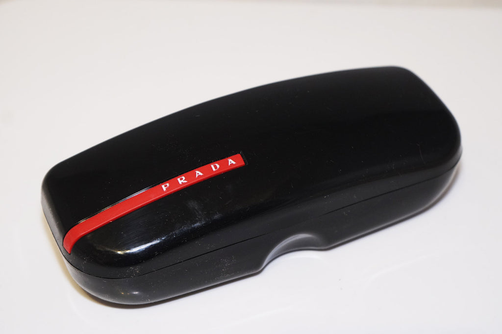 PRADA Authentic Designer Cunglasses Storage Case Black White Grey Magnetic Flip