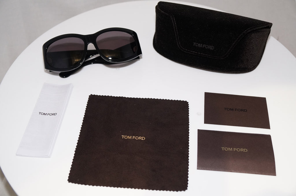 TOM FORD Womens Oversized Designer Sunglasses Black Felicity TF404 01A 19167