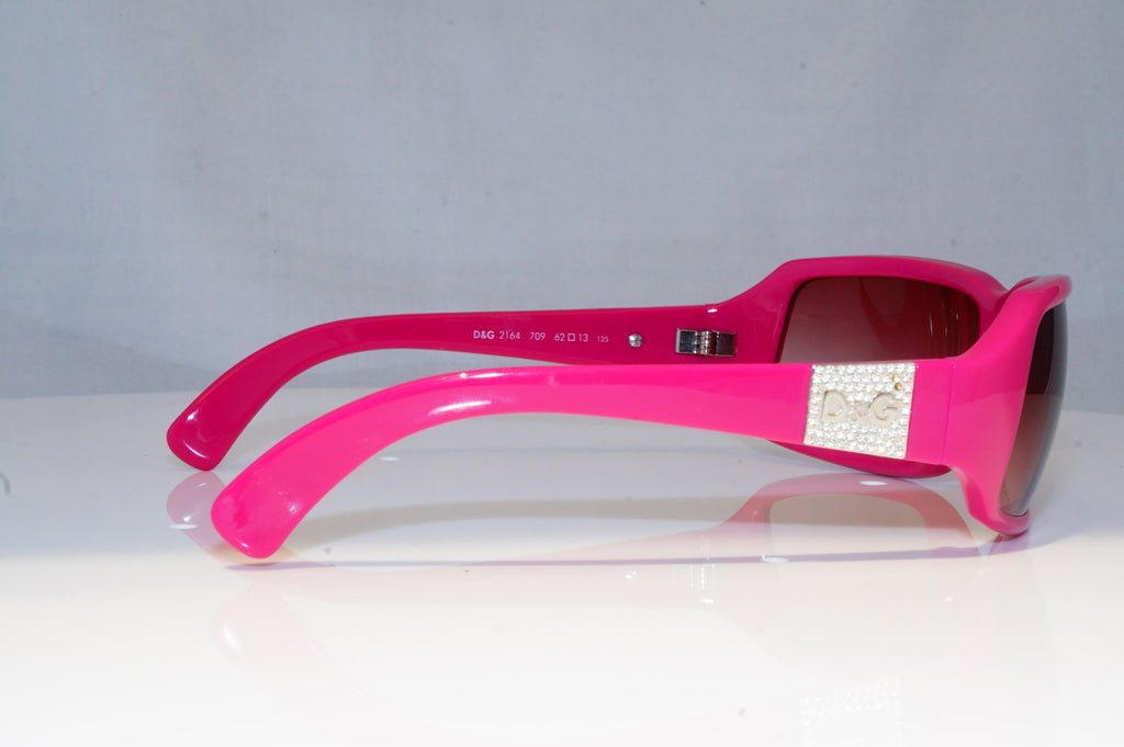 DOLCE & GABBANA Womens Diamante Designer Sunglasses Pink D&G 2164 709 18575