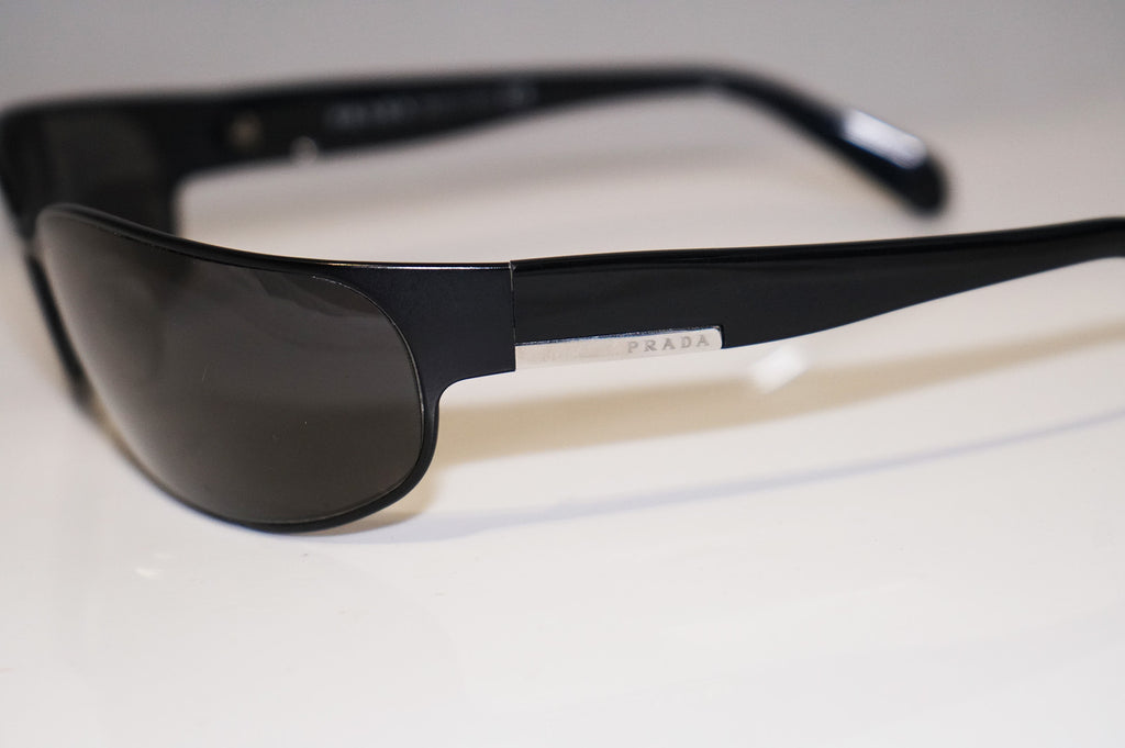 PRADA Mens Designer Sunglasses Black Wrap SPR 53F 1BO-1A1 13740