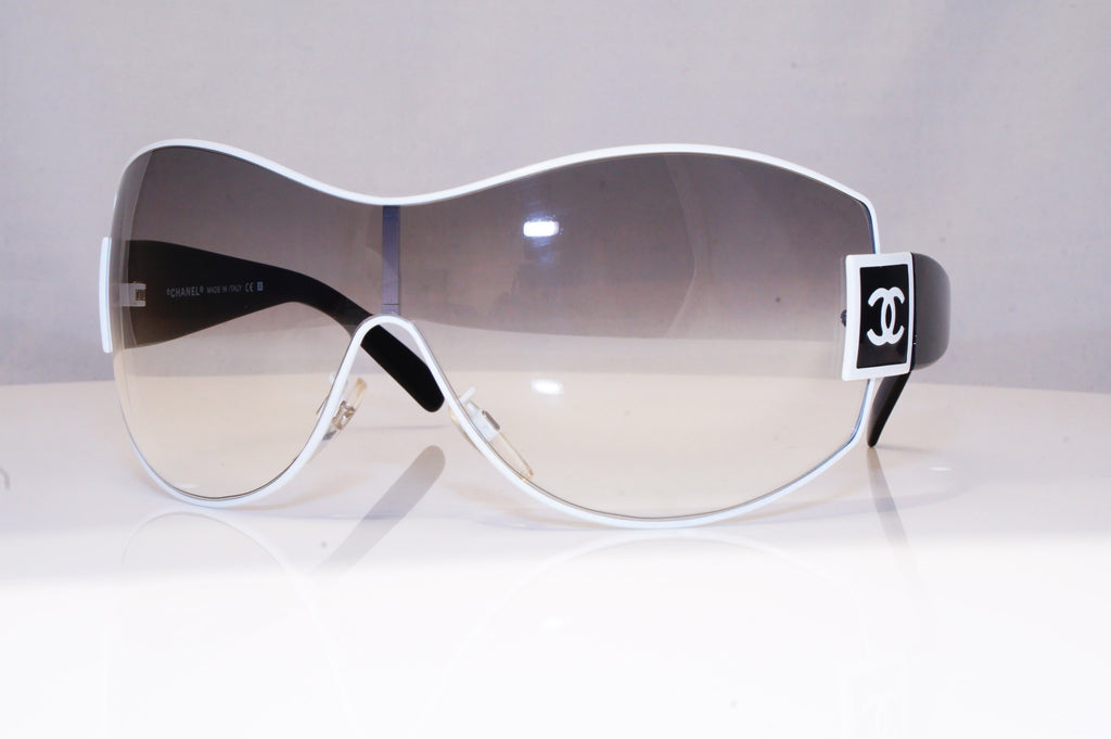CHANEL Womens Diamante Designer Sunglasses White Shield SKI 4114 287/8G 18139