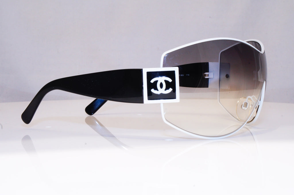 CHANEL Womens Diamante Designer Sunglasses White Shield SKI 4114 287/8G 18139